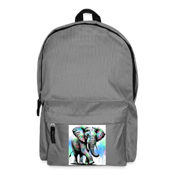 Elefant - Rucksack - Mittelgrau - Vorne