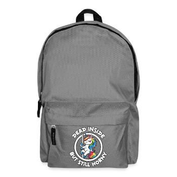 Rainbow Unicorn Pole Dance Dead inside horny - Rucksack - Mittelgrau - Vorne