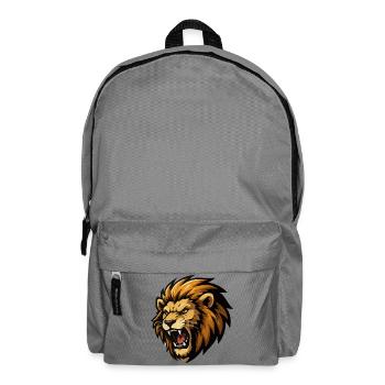 lion cartoon - Backpack - elephant grey - Front