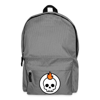 Cute Doom Skull Fire Graphic - Backpack - elephant grey - Front