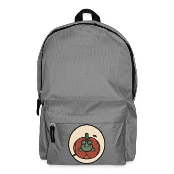 Grenouille de Kawaii dans la citrouille - Sac à dos - gris éléphant - Devant