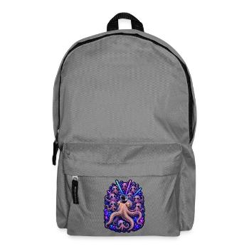 Neon Octopus Rave Camera Crew - Backpack - elephant grey - Front