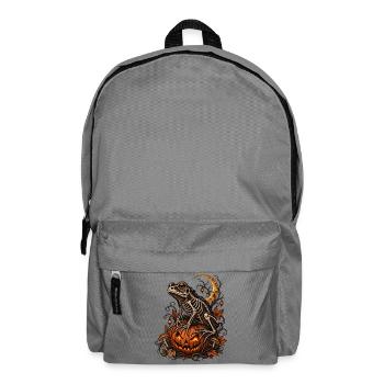 Kroete auf Kuerbis - Rucksack - Mittelgrau - Vorne