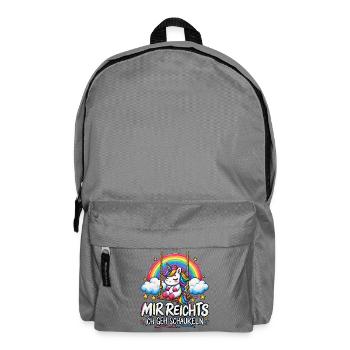 Mir reicht’s – Ich geh schaukeln - Rucksack - Mittelgrau - Vorne