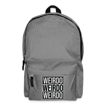 Weirdo Komischer Verrückter Lustiger Spruch Logo - Rucksack - Mittelgrau - Vorne