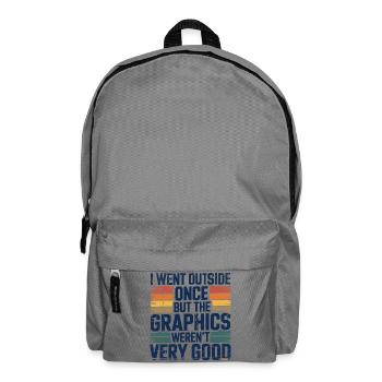  Vintage Gamer-PC game Computer zocken VR HEADSET - Rucksack - Mittelgrau - Vorne