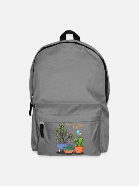 Emotionale Unterstützungspflanze - Rucksack - Mittelgrau