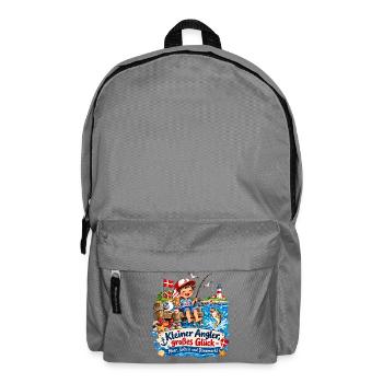 KleinerAngler GroßesGlück Küstenpoesie - Rucksack - Mittelgrau - Vorne