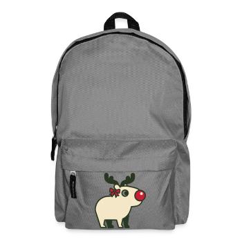 Rentier Rote Nase Icon - Rucksack - Mittelgrau - Vorne