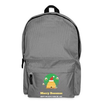 Fröhliche Bienen, lustige Imker, Weihnachten, Honig - Rucksack - Mittelgrau - Vorne