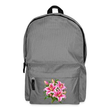 Pink Lily Bouquet Burst - Rucksack - Mittelgrau - Vorne