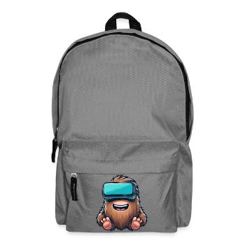 Bigfoot Sasquatch Süß Comic Cartoon VR Virtual Rea - Rucksack - Mittelgrau - Vorne