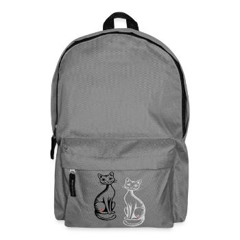 zwei Katzen - Rucksack - Mittelgrau - Vorne