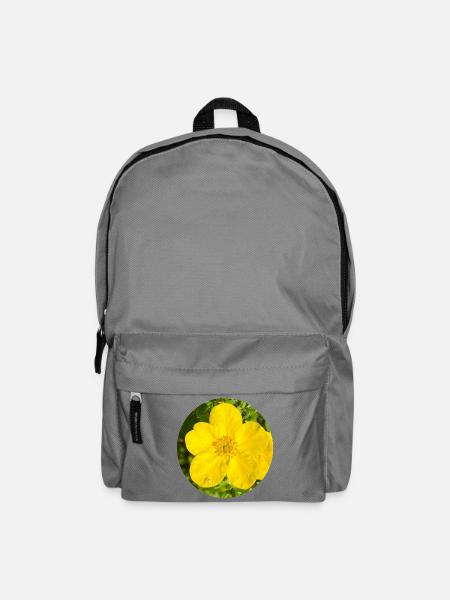 Gelbe Wildblume - Rucksack - Mittelgrau