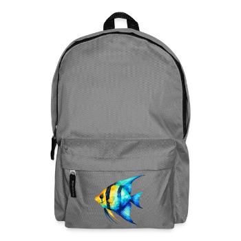 Blue Yellowfish Watercolor - Backpack - elephant grey - Front