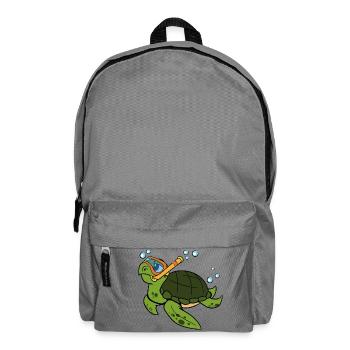 Sea turtle turtles reptiles amphibians - Backpack - elephant grey - Front