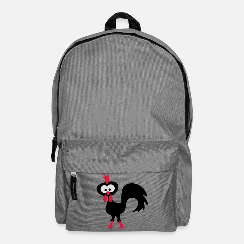 hahn vogel lustig - Rucksack - Mittelgrau