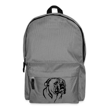 Tête de bouledogue continental - Sac à dos - gris éléphant - Devant
