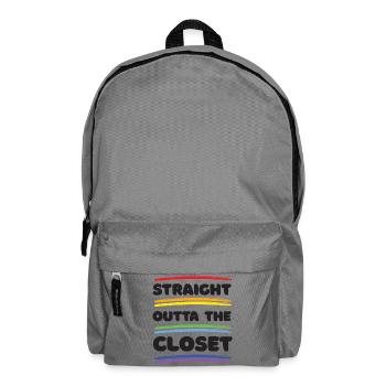 Pride Month - Straight Outta The Closet - Backpack - elephant grey - Front