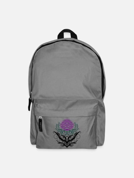 Distel lila Thistle - Rucksack - Mittelgrau
