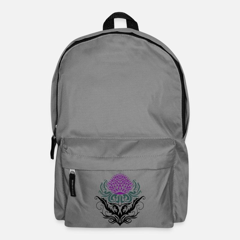 Distel lila Thistle - Rucksack - Mittelgrau