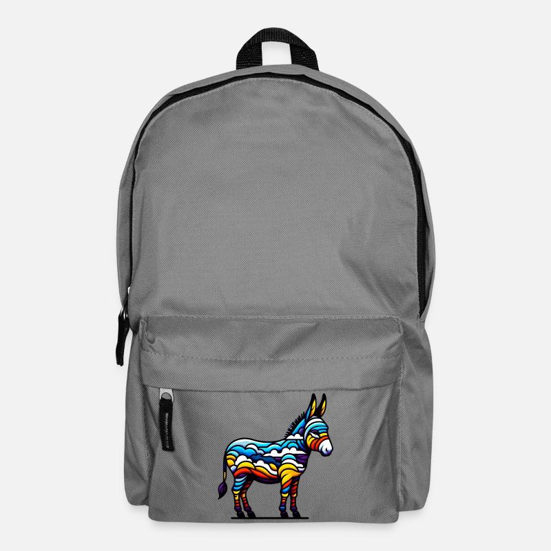 Âne, Tétine, Mule - Sac à dos - gris éléphant