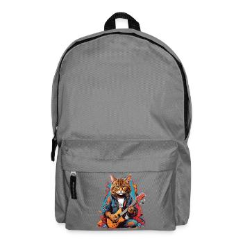 Chat avec guitare - Sac à dos - gris éléphant - Devant