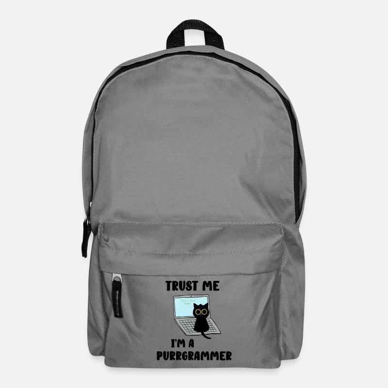 Trust me I am a purrgrammer - Rucksack - Mittelgrau