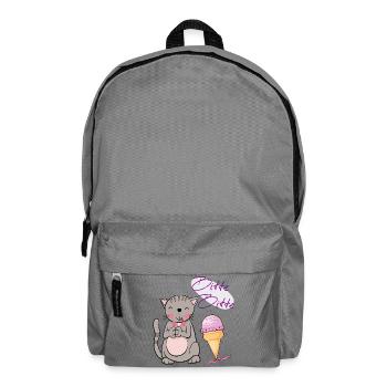 Chat avec cornet de crème glacée - Sac à dos - gris éléphant - Devant