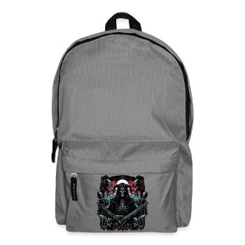 Tod mit Sensenmann Gitarre - Rucksack - Mittelgrau - Vorne