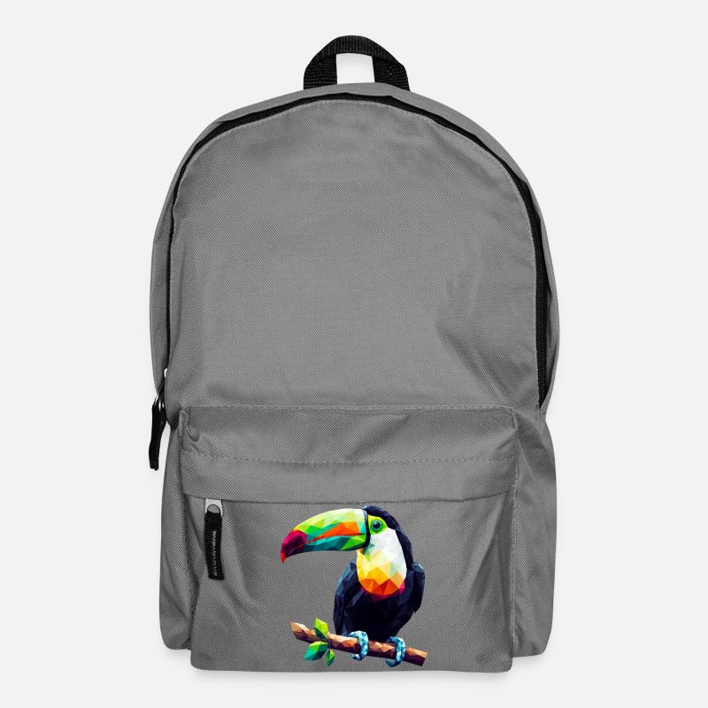 Polygonaler Tukan - Rucksack - Mittelgrau