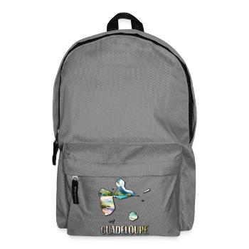 Aquarell Landkarte Guadeloupe - Rucksack - Mittelgrau - Vorne