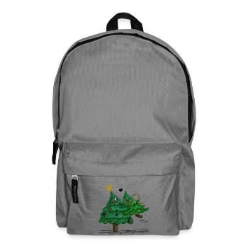 De jolis sapins de Noël - Sac à dos - gris éléphant - Devant