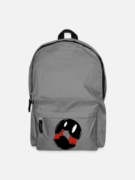 Süßer Halloween-Schädel mit Zuckerstangen - Rucksack - Mittelgrau