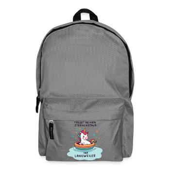 Einhorn Bootsfahrt - Rucksack - Mittelgrau - Vorne
