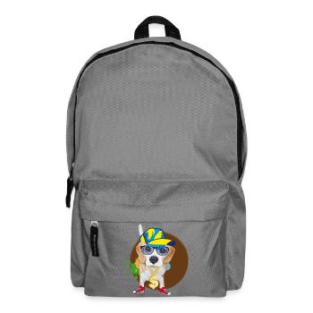 Beagle hip-hop cool avec lunettes de soleil et style - Sac à dos - gris éléphant - Devant