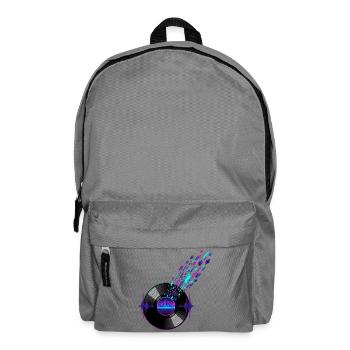 Vinyle rétro et conception numérique de la ligne d’horizon - Sac à dos - gris éléphant - Devant