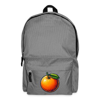 Tangerine with Leaf - Backpack - elephant grey - Front