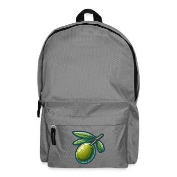 Olivenzweig-Muster für Naturkleidung - Rucksack - Mittelgrau - Vorne