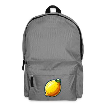 Zitrone Freudige Karikatur Gelb - Rucksack - Mittelgrau - Vorne