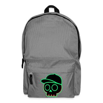 Neon Schädel Cap - Rucksack - Mittelgrau - Vorne