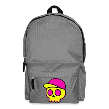 Neon Skull Cap Design - Backpack - elephant grey - Front