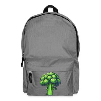 Fresh Pixel Broccoli - Backpack - elephant grey - Front