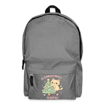 Sapin de Noël chat pastel - Sac à dos - gris éléphant - Devant
