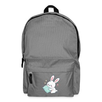 Cuddly bunny and starry pillow - Backpack - elephant grey - Front