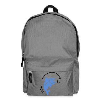 Pêche au poisson sur hameçon logo - Sac à dos - gris éléphant - Devant