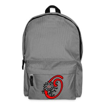 Buchstabe O Initiale - Rucksack - Mittelgrau - Vorne