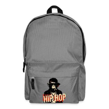 Icône du Hip Hop Chimpanzé Bling - Sac à dos - gris éléphant - Devant