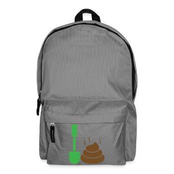 Marqueur vert rencontre émoticon de caca - Sac à dos - gris éléphant - Devant