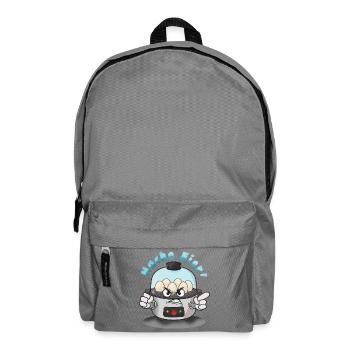 Wütender Eierbrüter Cartoon - Rucksack - Mittelgrau - Vorne